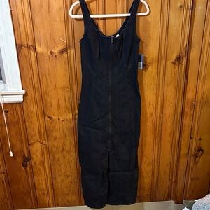 Universal Thread Black Denim Zip-Up Dress - Size 2